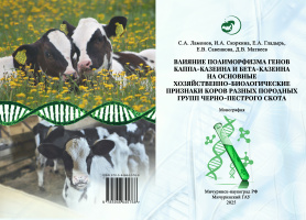 Влияние полиморфизма генов каппа-казеина и бета-казеина  на основные хозяйственно-биологические признаки  коров разных породных групп черно-пестрого скота