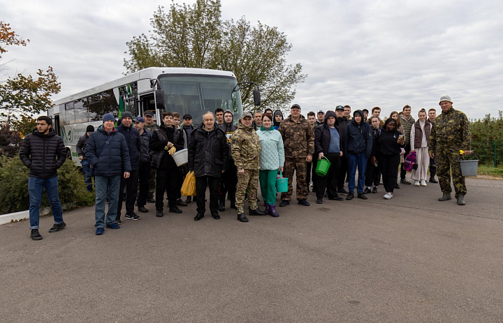 Акция по сбору яблок.